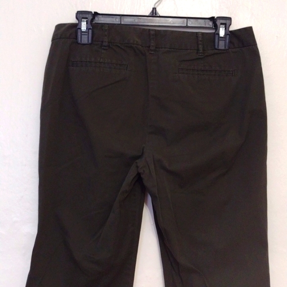 Michael Kors Army Green Gramercy Fit Flare Ankle Pants Size 8p - Picture 4 of 11